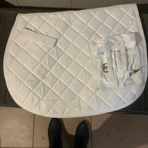 White Quilted Saddle Pad